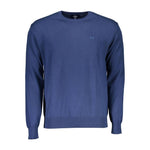 La Martina Blue Cotton Men Sweater