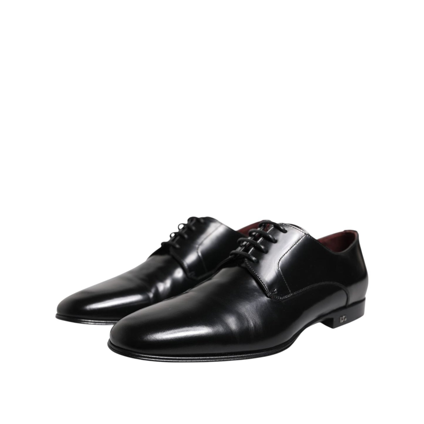 Dolce & Gabbana Black Leather Lace Up Derby Dress Formal Shoes MV7260-40