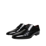 Dolce & Gabbana Black Leather Lace Up Derby Dress Formal Shoes MV7260-40