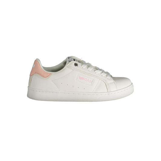 Gas White Polyester Women Sneaker
