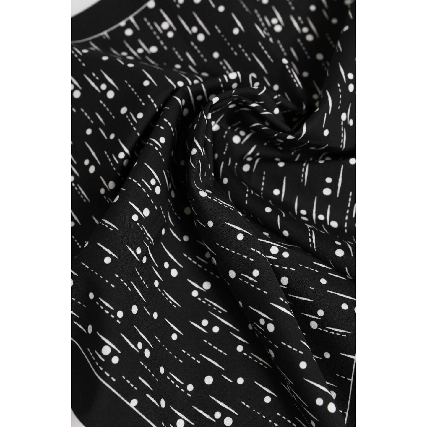 Dolce & Gabbana Black White Printed Square Foulard Scarf