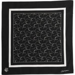Dolce & Gabbana Black White Printed Square Foulard Scarf