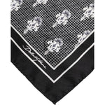 Dolce & Gabbana Black White Printed Square Foulard Scarf