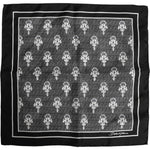 Dolce & Gabbana Black White Printed Square Foulard Scarf