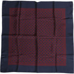 Dolce & Gabbana Red Blue Printed Silk Square Men Foulard Scarf