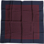 Dolce & Gabbana Red Blue Printed Silk Square Men Foulard Scarf