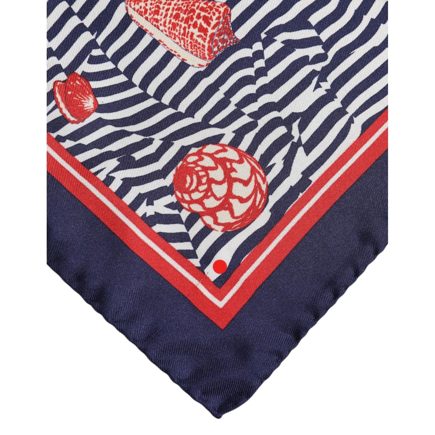 Dolce & Gabbana Multicolor Seashells Square Men Foulard Scarf MS7261