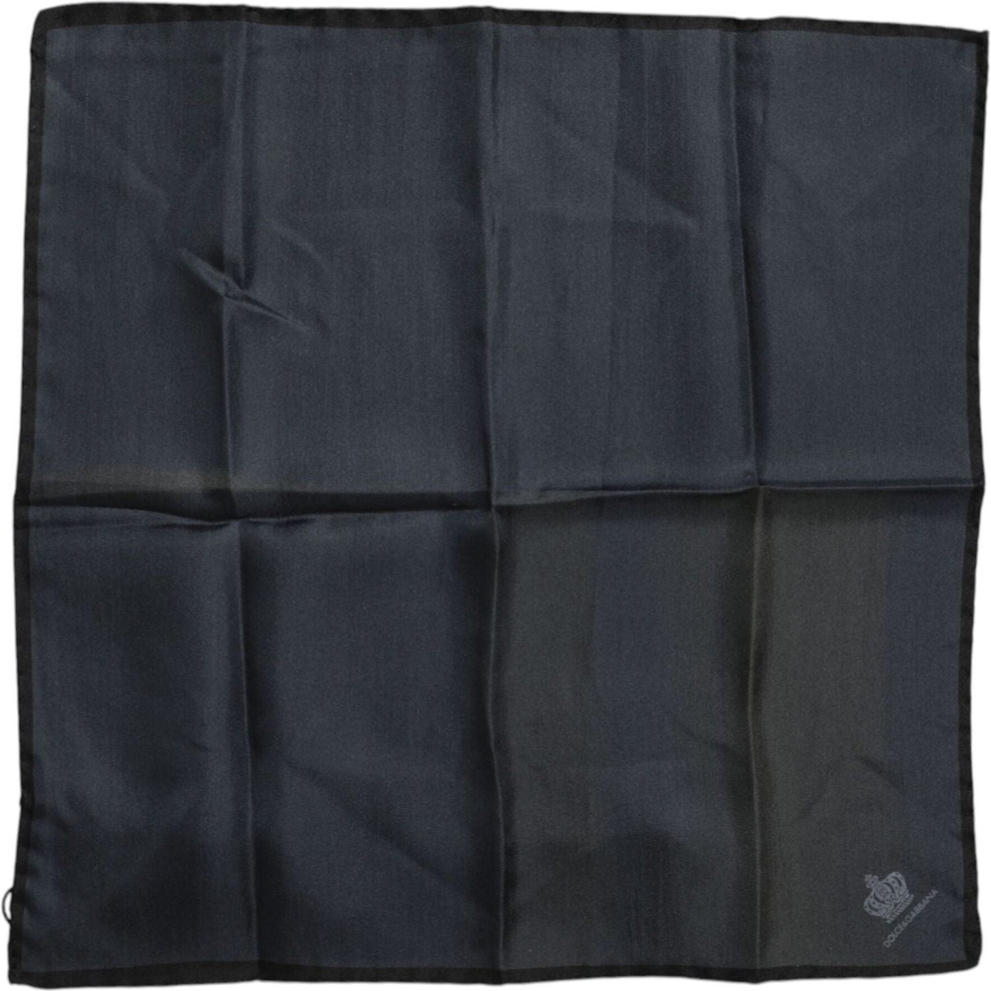 Dolce & Gabbana Blue DG Crown Silk Square Men Foulard Scarf