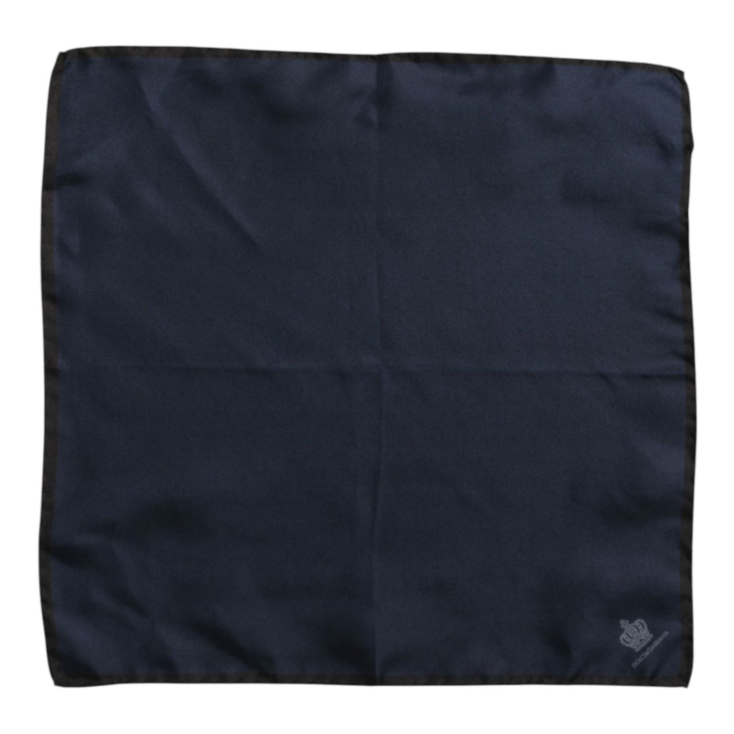 Dolce & Gabbana Blue DG Crown Silk Square Men Foulard Scarf MS7285