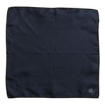 Dolce & Gabbana Blue DG Crown Silk Square Men Foulard Scarf MS7285