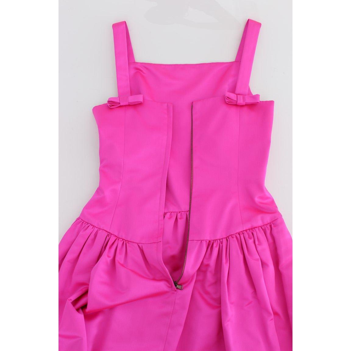 Dolce & Gabbana Elegant Silk Full Length Pink Sheath Dress Dolce & Gabbana Hot Pink