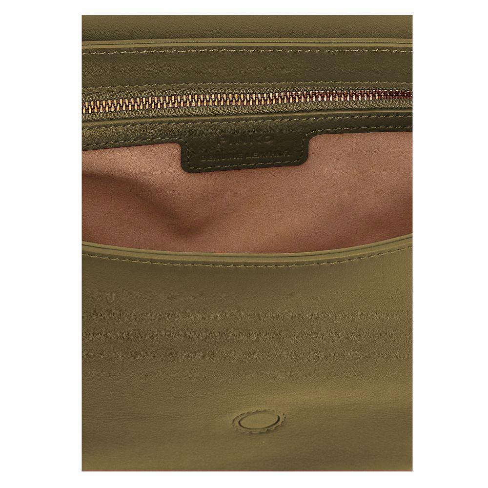 PINKO Green Leather Crossbody Bag PI-14341