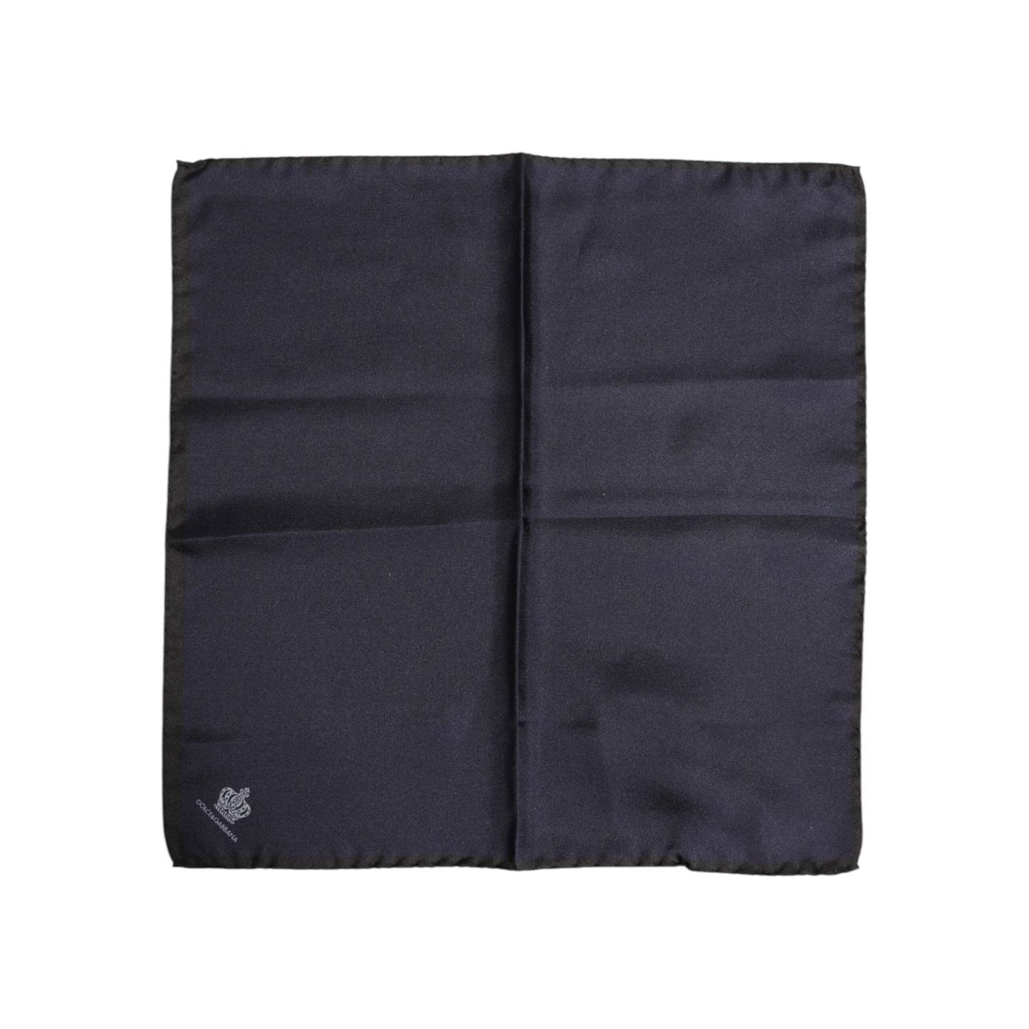 Dolce & Gabbana Blue DG Crown Silk Square Men Foulard Scarf MS7505