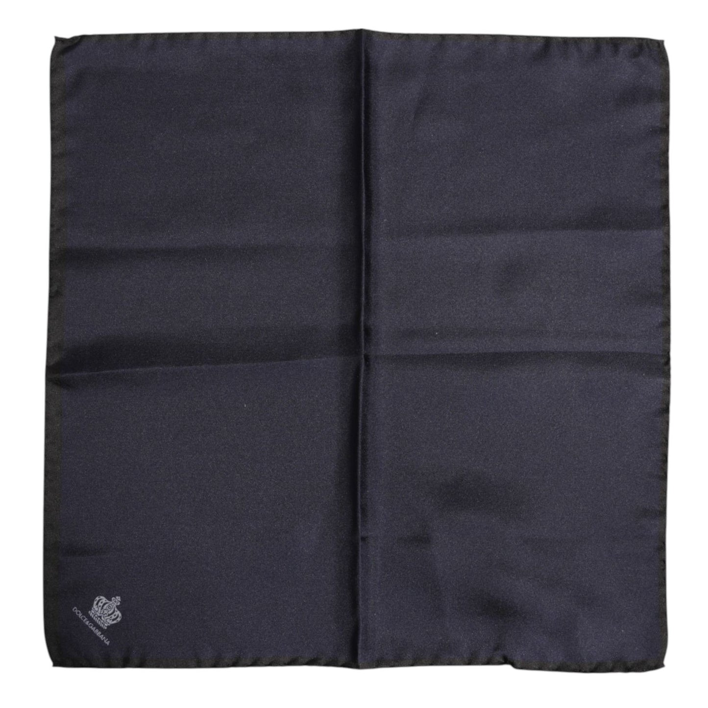Dolce & Gabbana Blue DG Crown Silk Square Men Foulard Scarf MS7505