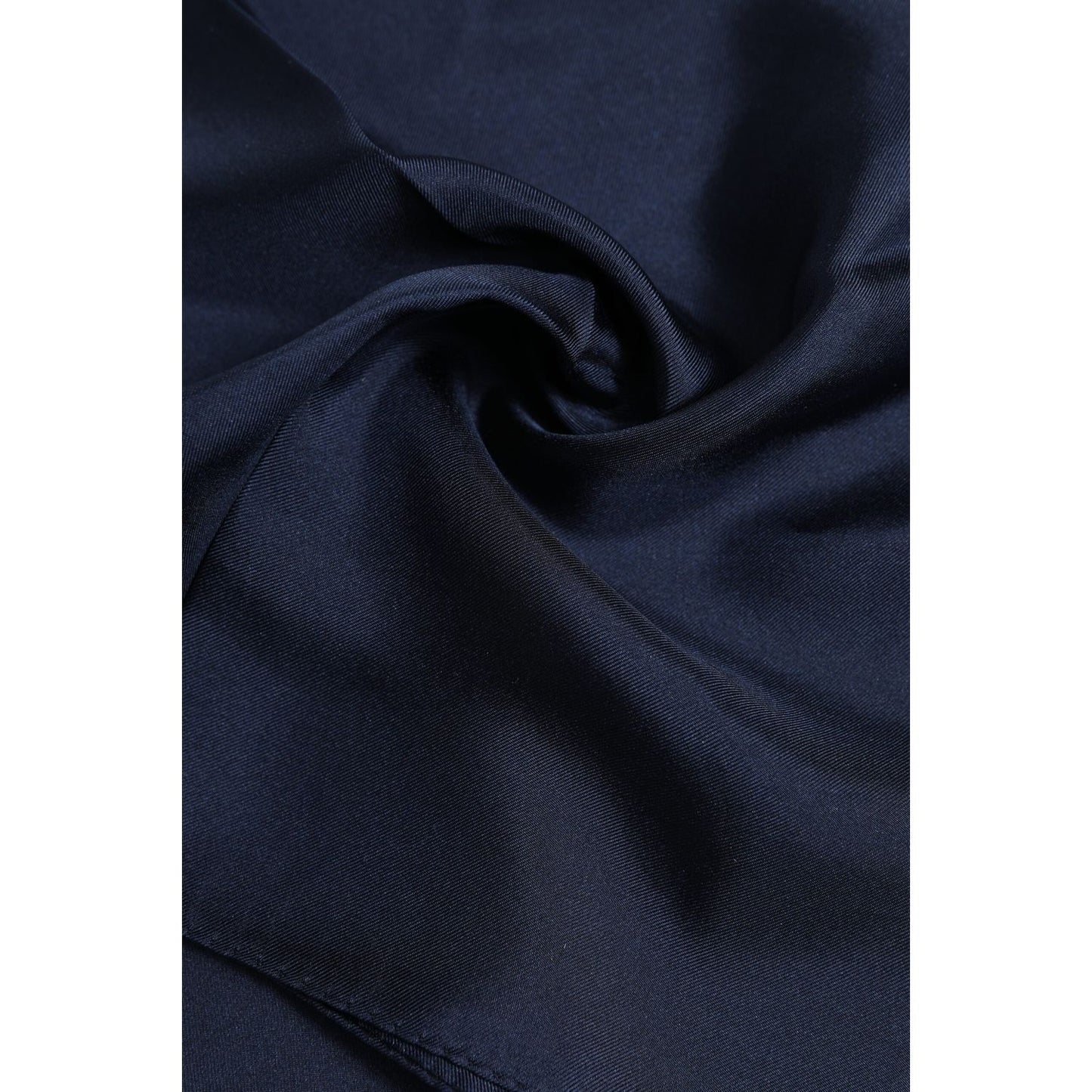 Dolce & Gabbana Dark Blue Silk Square Men Foulard Scarf MS7525