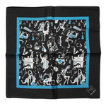 Dolce & Gabbana Black Jazz Club Silk Square Men Foulard Scarf MS7527