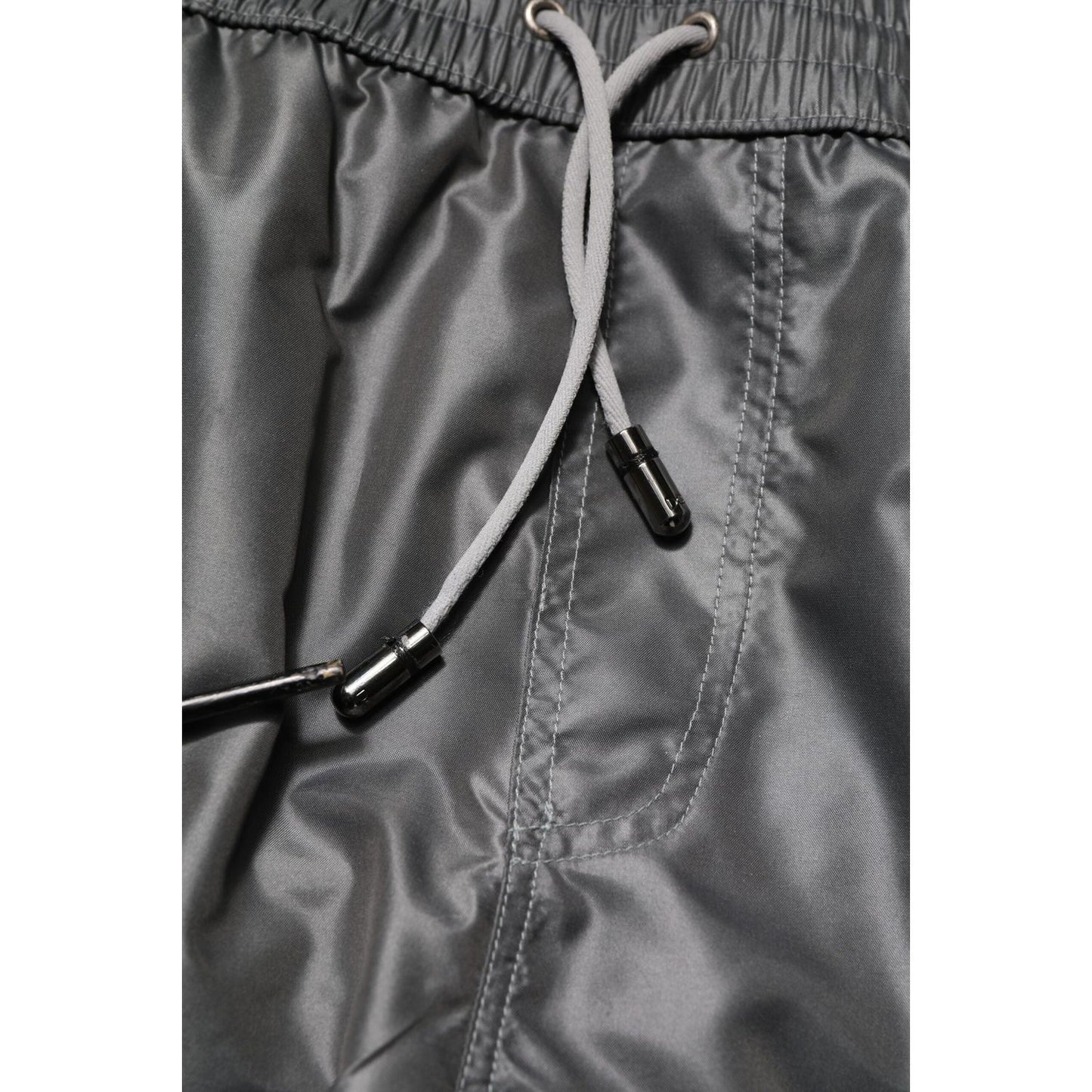 Dolce & Gabbana Gray Polyester Mid Waist Casual Bermuda Shorts PAN76152-4