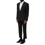 Dolce & Gabbana Black Wool 2 Piece Single Breasted Suit KOS1990-46