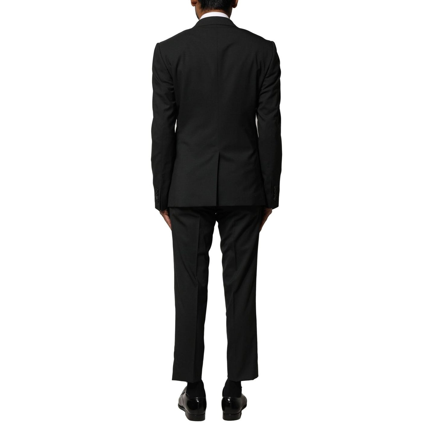 Dolce & Gabbana Black Wool 2 Piece Single Breasted Suit KOS1990-46