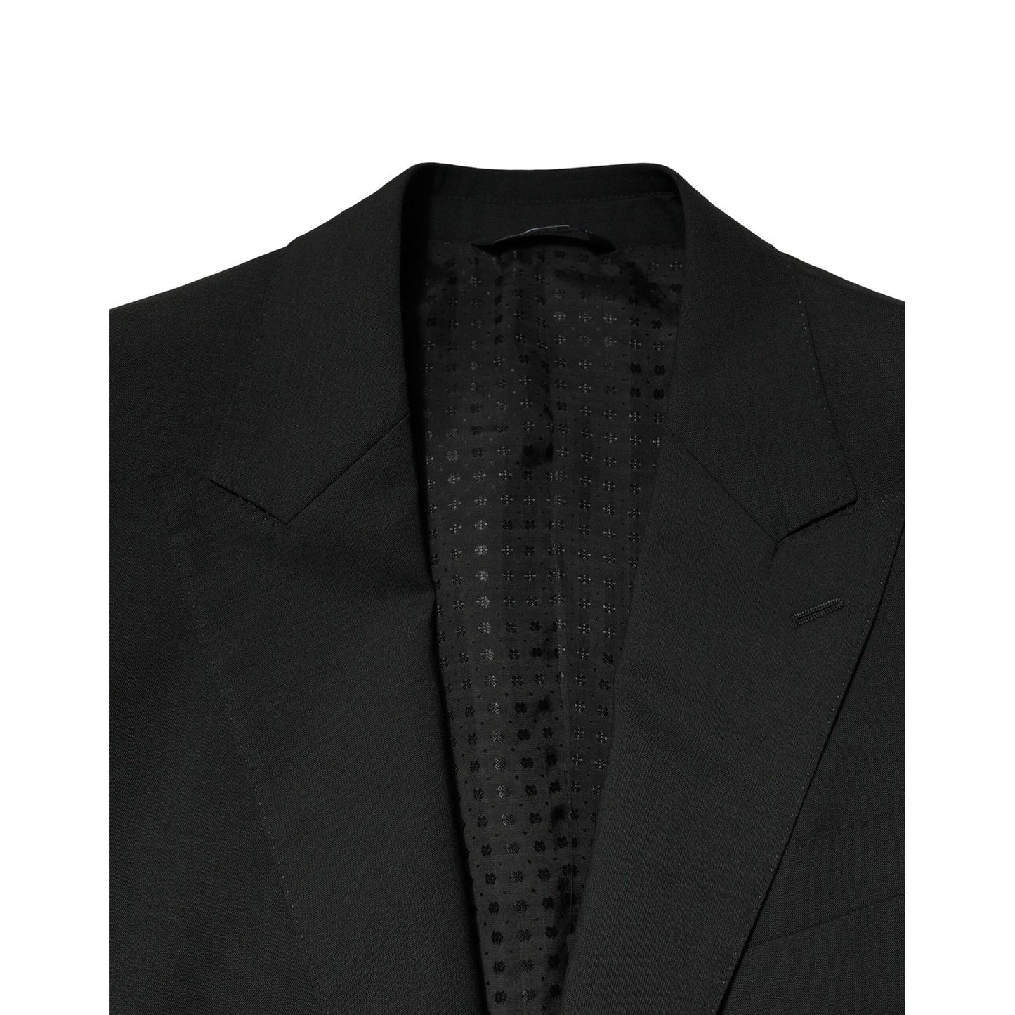 Dolce & Gabbana Black Wool 2 Piece Single Breasted Suit KOS1990-46