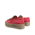 Twinset Pink Canvas Crystal Embellished Slip On Shoes LA12555-36