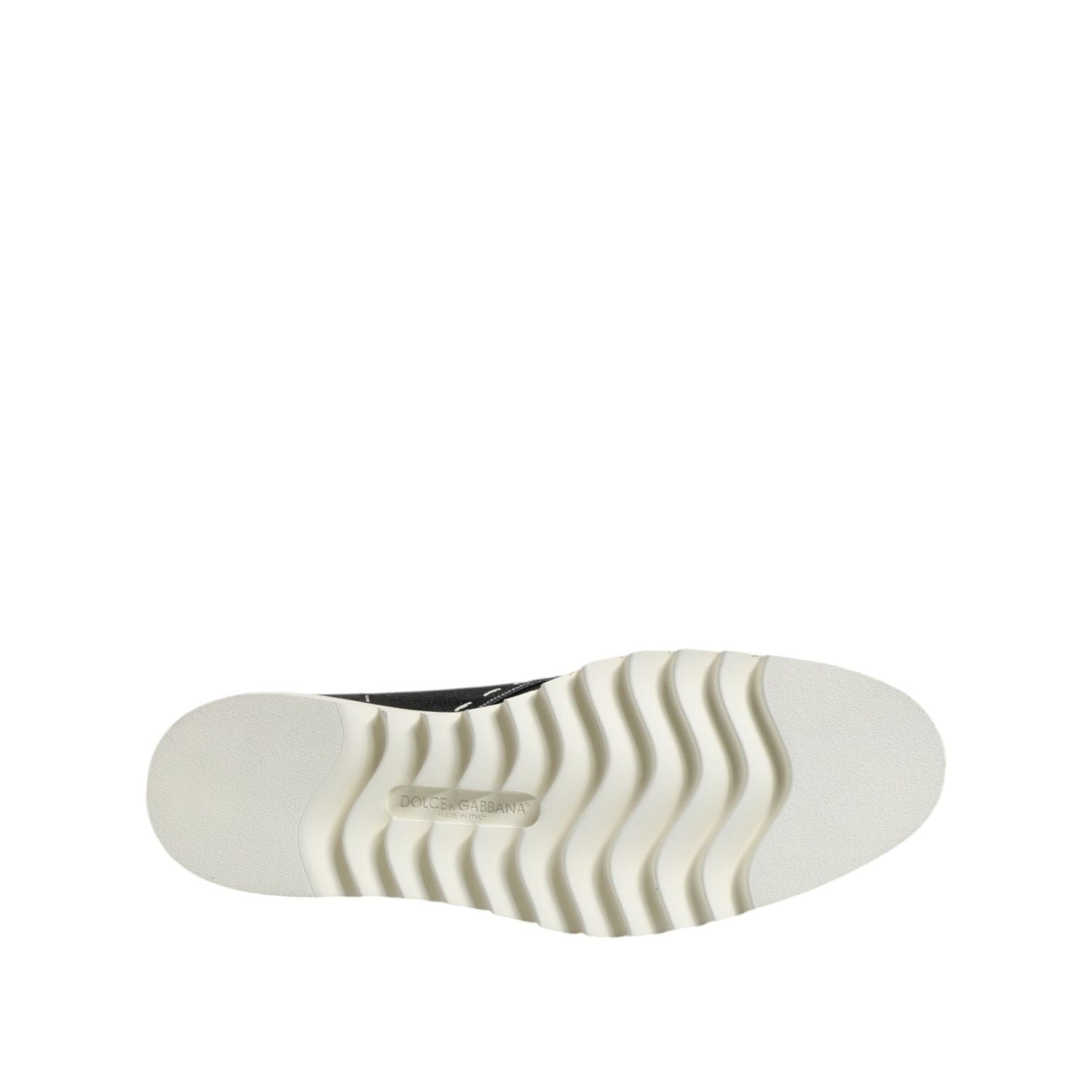 Dolce & Gabbana Black White Leather Ankle Boots Shoes