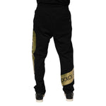 Dolce & Gabbana Black Cotton Logo Tape Men Jogger Pants PAN76218-56