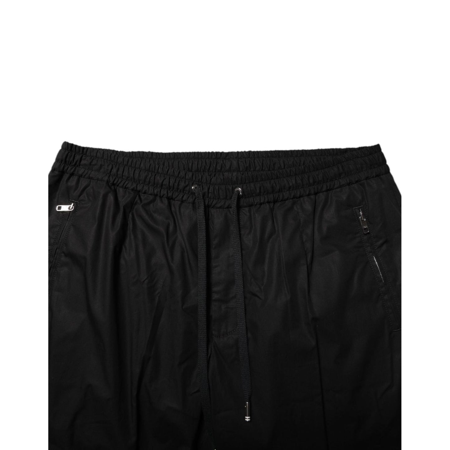 Dolce & Gabbana Black Cotton Logo Tape Men Jogger Pants PAN76248-52