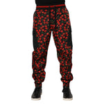 Dolce & Gabbana Black Red Cherry Print Men Sweatpants Pants PAN76273-48