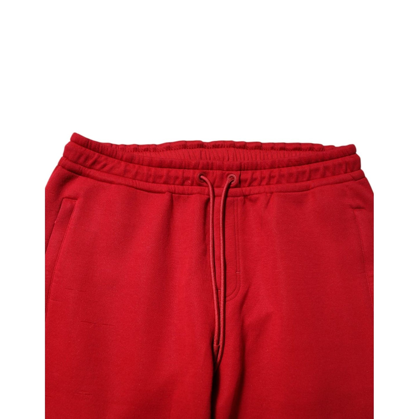 Dolce & Gabbana Red Cotton Logo Jogger Men Sweatpants Pants PAN76323-58