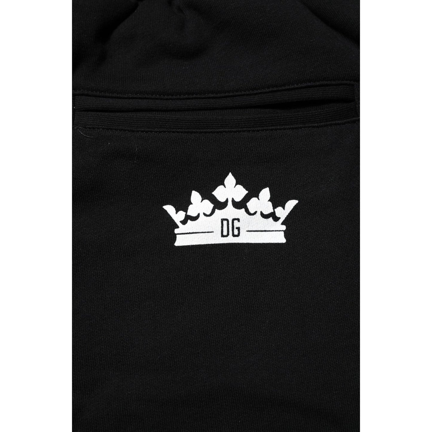Dolce & Gabbana Black Cotton Crown Jogger Sweatpants Pants PAN76329-58