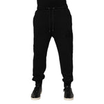 Dolce & Gabbana Black Cotton Drawstring Jogger Pants