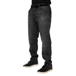 Dolce & Gabbana Gray Washed Cotton Loose Denim Jeans PAN76348-54