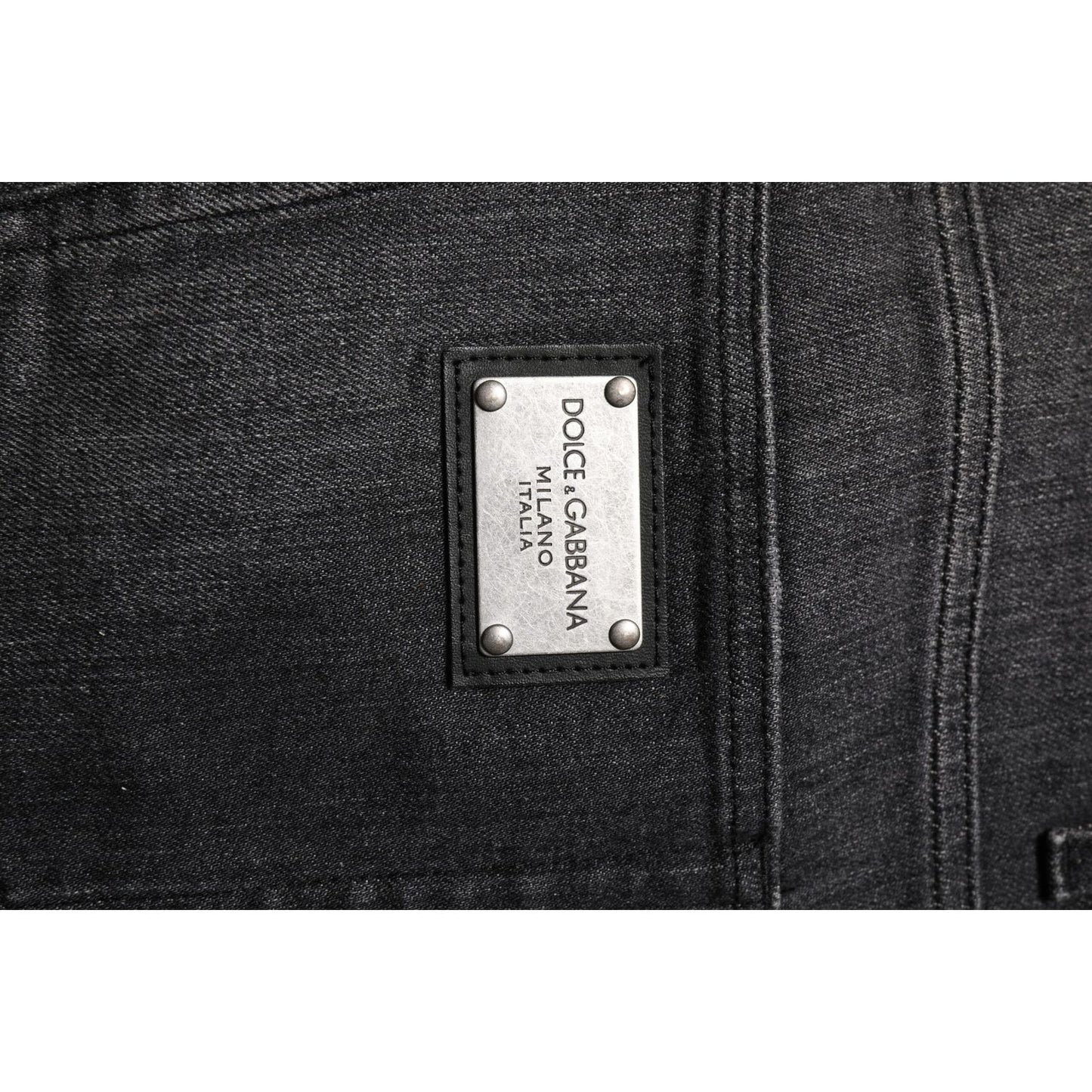 Dolce & Gabbana Gray Washed Cotton Loose Denim Jeans PAN76348-54