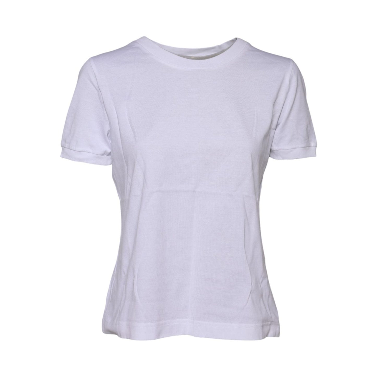 Dolce & Gabbana White Cotton Round Neck Short Sleeves T-shirt TSH906748-42
