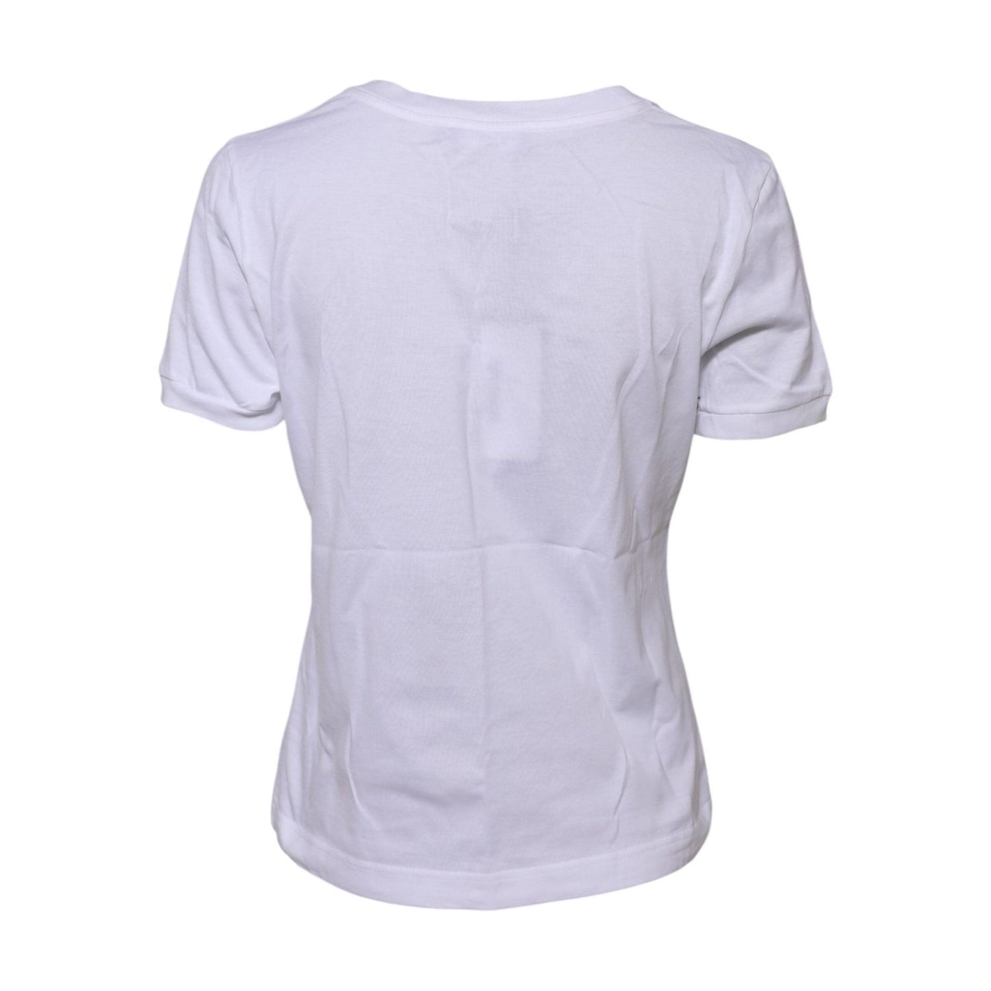 Dolce & Gabbana White Cotton Round Neck Short Sleeves T-shirt TSH906748-42