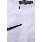Dolce & Gabbana White Cotton Round Neck Short Sleeves T-shirt TSH906748-42