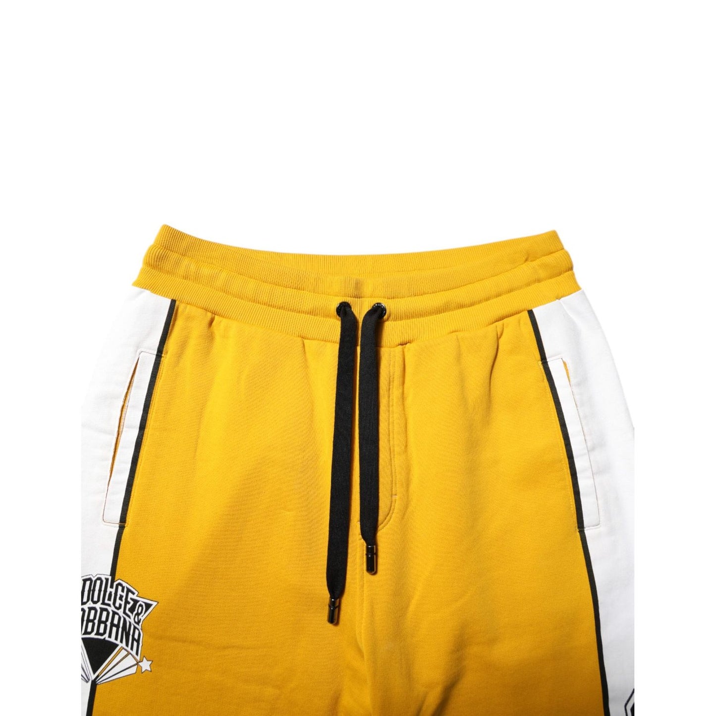 Dolce & Gabbana Yellow Cotton Sweatpants Jogger Trouser Pants PAN76378-48