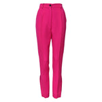 Dolce & Gabbana Fuchsia Pink HighWaist Tapered Trouser Pants PAN75626-38