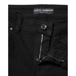Dolce & Gabbana Black Cotton Skinny Mid Waist Denim Jeans PAN75635-40