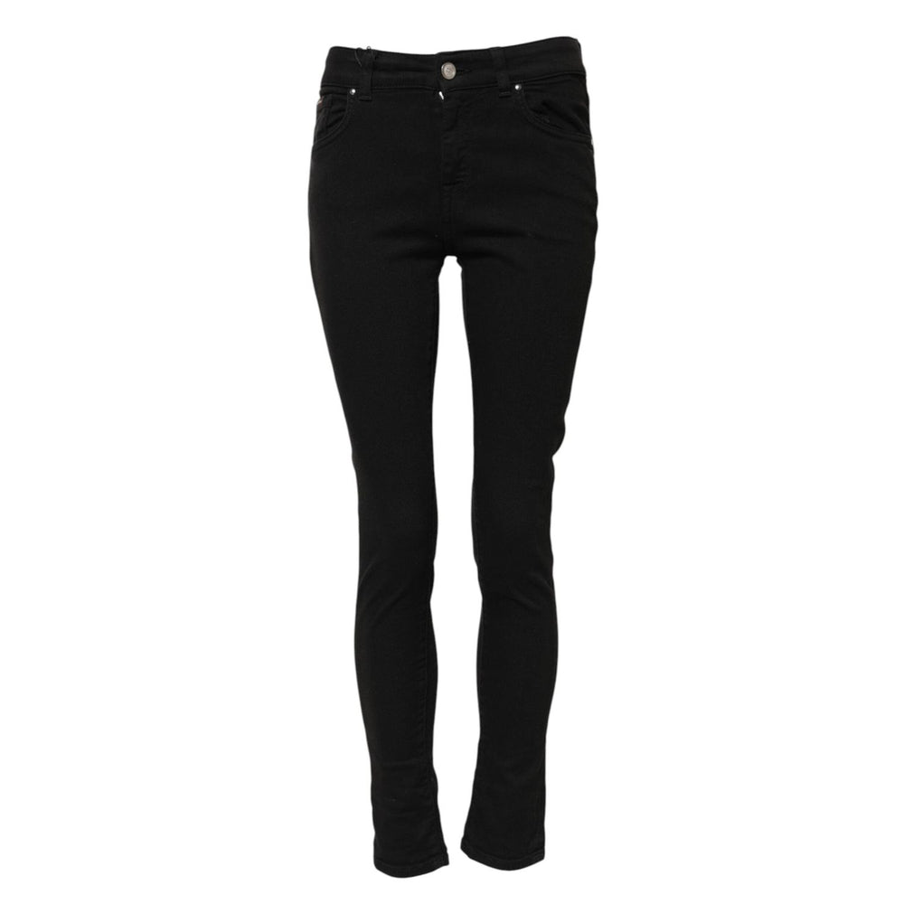 Dolce & Gabbana Black Cotton Skinny Mid Waist Denim Jeans PAN75950-38