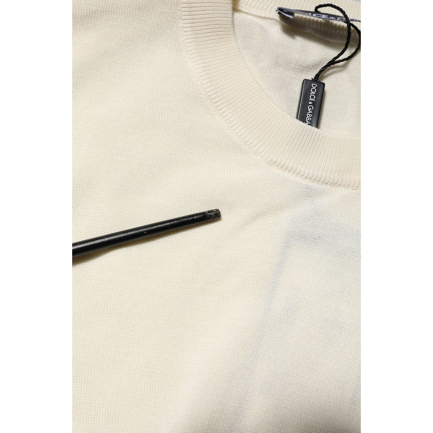 Dolce & Gabbana White Silk Short Sleeves Blouse Pullover Top TSH84321-38
