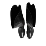 Elisabetta Franchi Black Leather Buckled High Boots Shoes LA12610-36