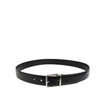 Dolce & Gabbana Black Classic Leather Metal Buckle Belt