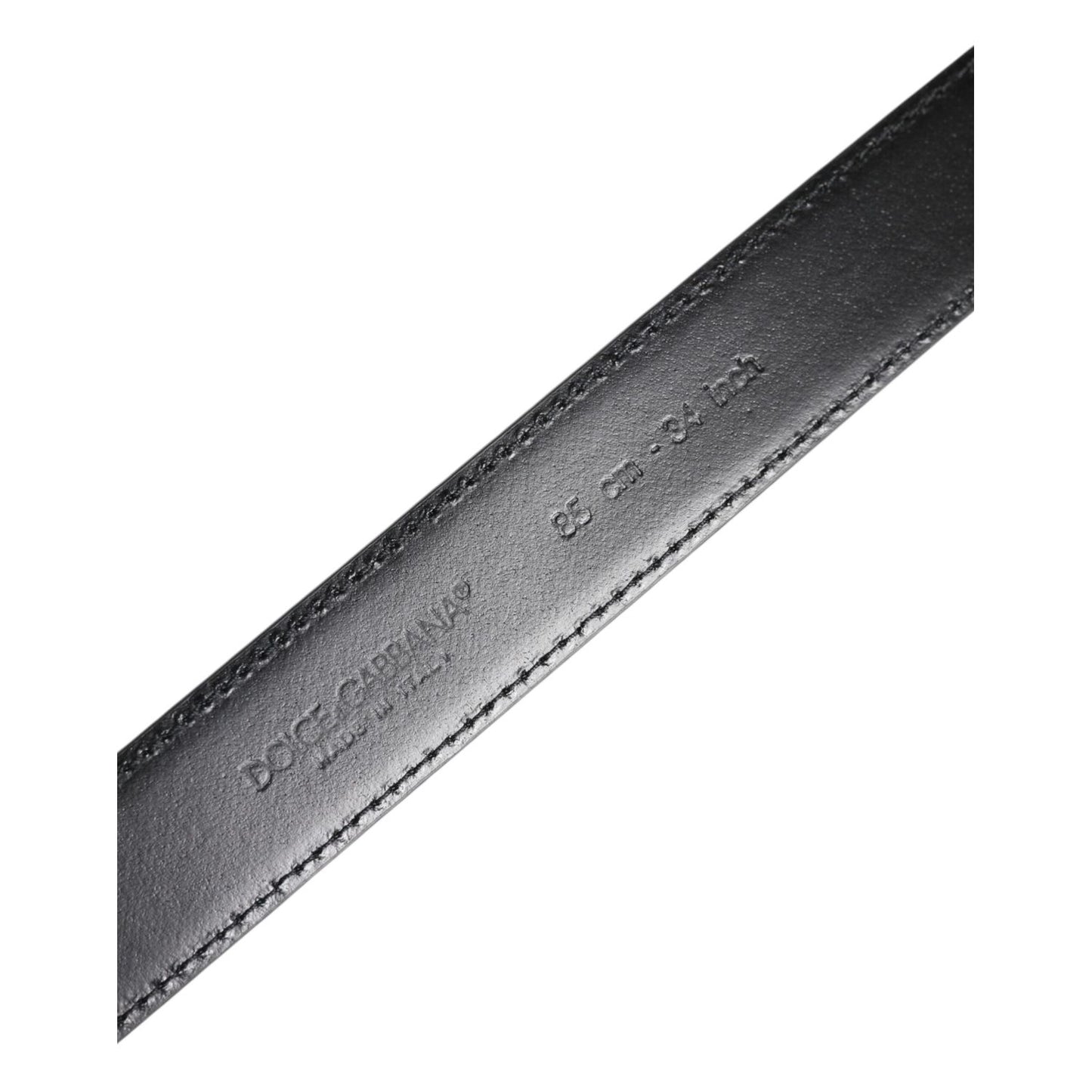 Dolce & Gabbana Black Classic Leather Metal Buckle Belt