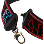 Dolce & Gabbana Black Cotton Printed Women Bag Accessory Shoulder Strap WMB534