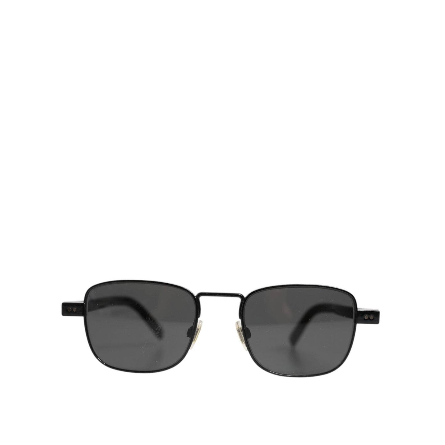 Dolce & Gabbana Black Metal Frame Square Lenses DG2222 Eyewear Sunglasses GLA1386