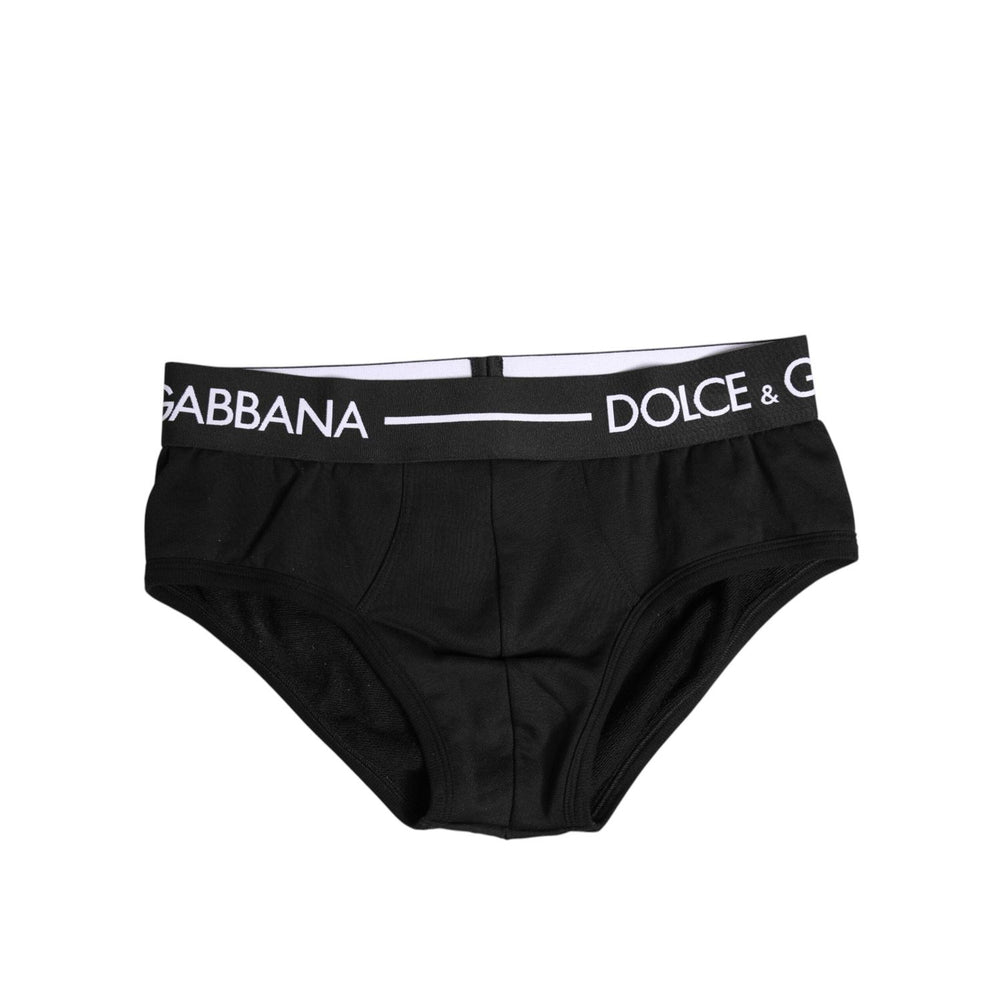 Dolce & Gabbana Black Cotton Stretch Regular Brief Underwear BIK1720-4