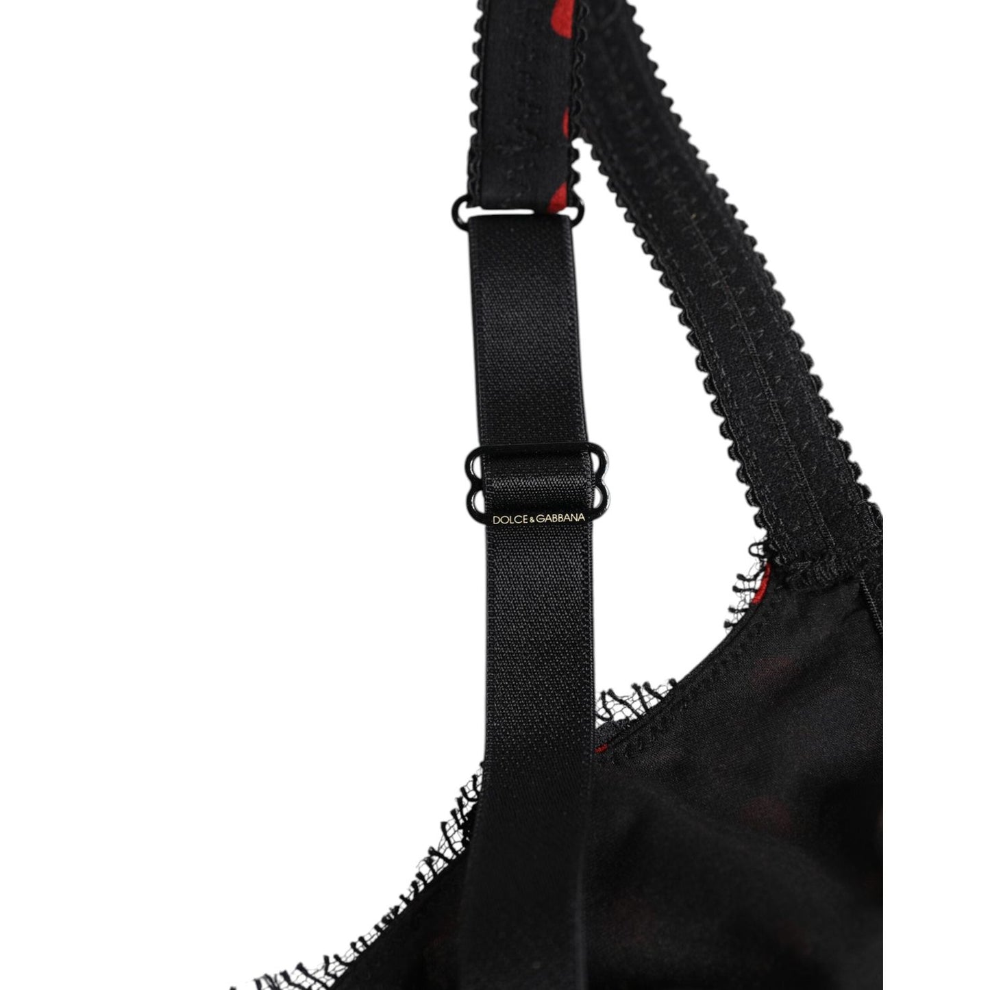 Dolce & Gabbana Black Red Polka Dot Underwired Balconette Underwear BIK1411-3