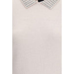 PINKO Rhinestone-decorated collar Sweater